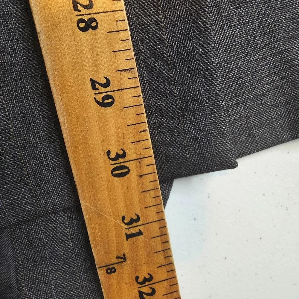 Joseph & Feiss Blazer Mens 46R Gray Herringbone‎ Sports Coat Pure New Wool 2 B